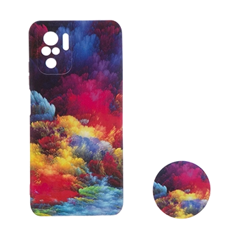 کاور آبرنگی مدل N87 مناسب برای گوشی موبایل شیائومی Redmi Note 10 4G به همراه پایه نگهدارنده